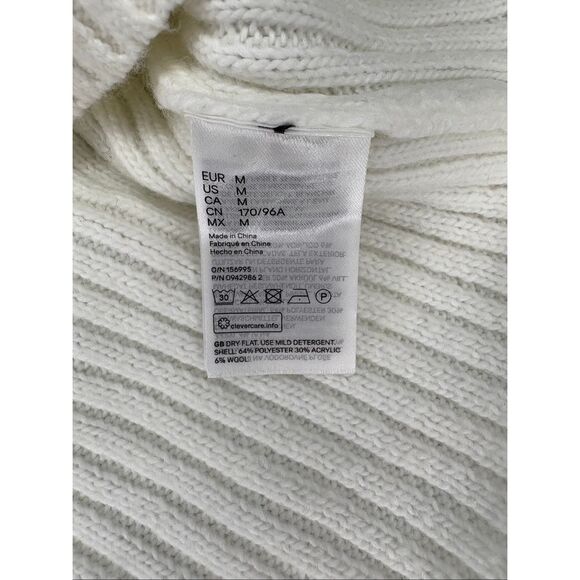 H&M oversized ribbed turtleneck sweater in off white - M - Picture 7 of 7